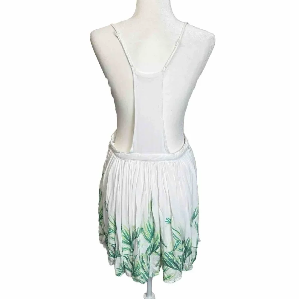 Free People Tropical Oasis Jumper Skirt Tassel Swing Beach Green Size Small Pet.